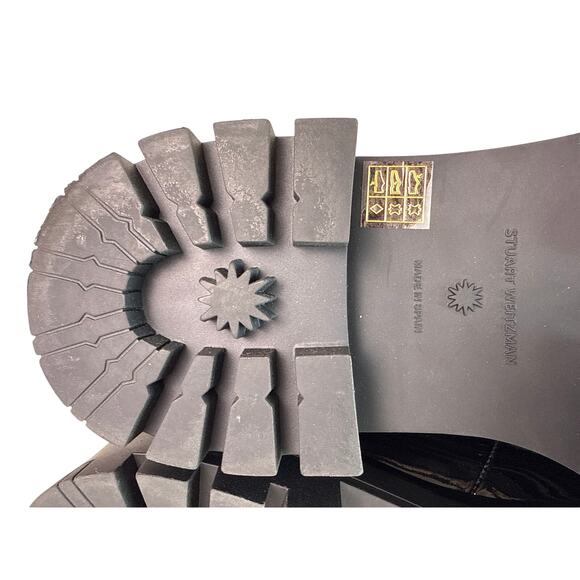 Stuart Weitzman Bedford Loafer Platform Slip On Womens 9.5 Black Patent Leather - Picture 13 of 13